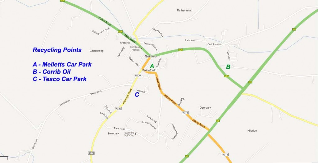 Recycling Points in Swinford Town