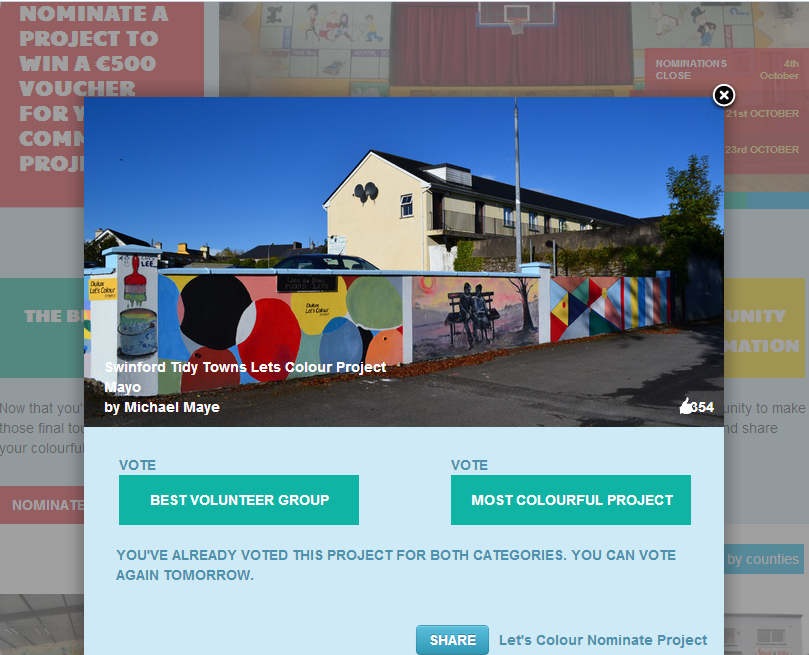 Day 10 Of Voting For Swinford Lets Colour Project