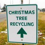 christmas tree recycling sign