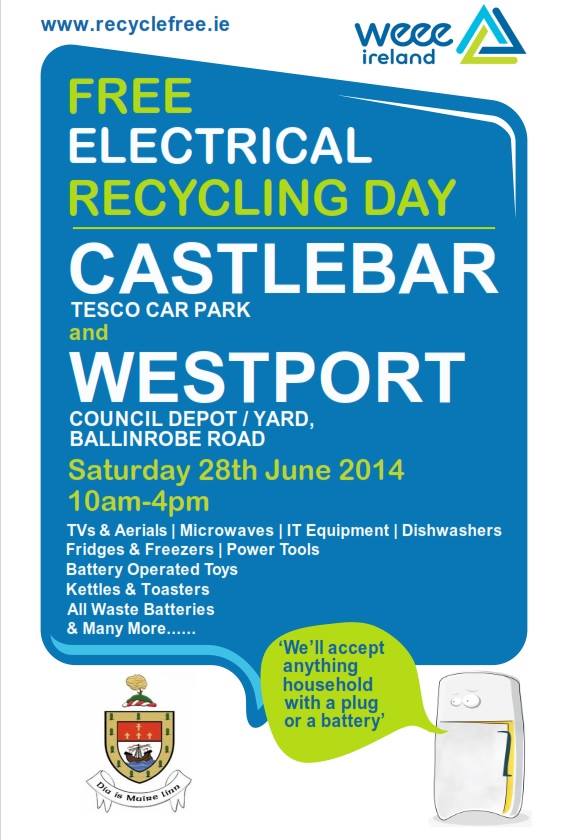 WEEE recycling in Castlebar and Westport