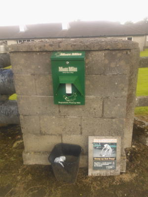 Mutt Mitt dispenser at Aras Attracta Park Rd