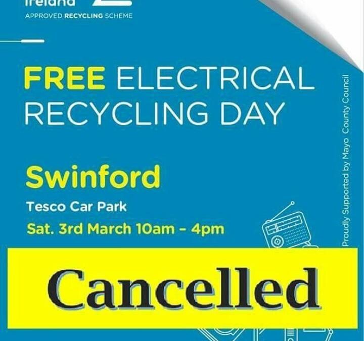 weee collection in Swinford cancelled