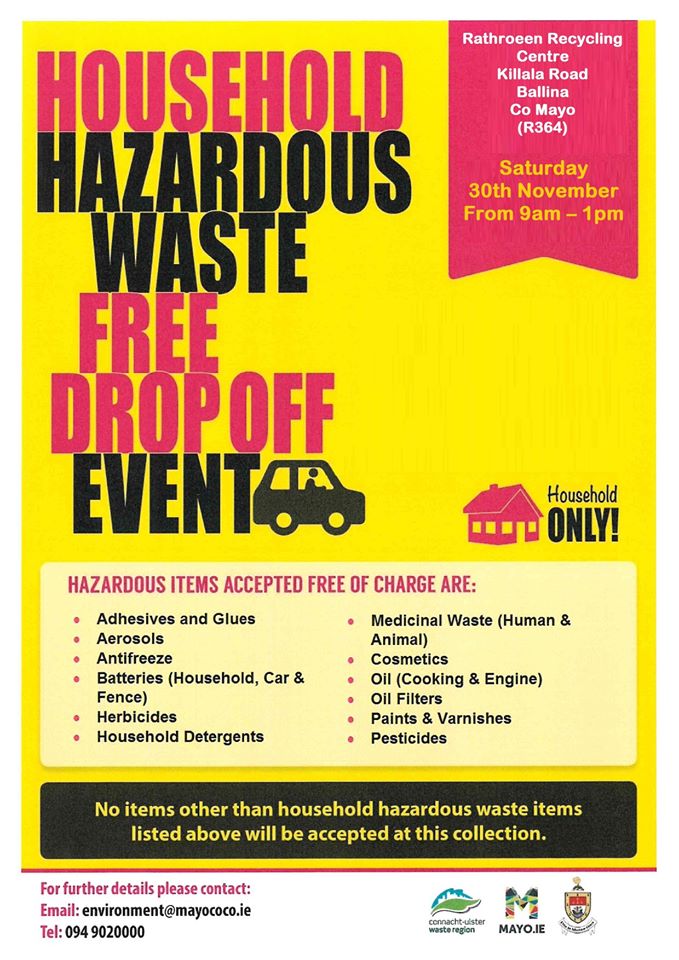 household hazardous waste drop off event poster
