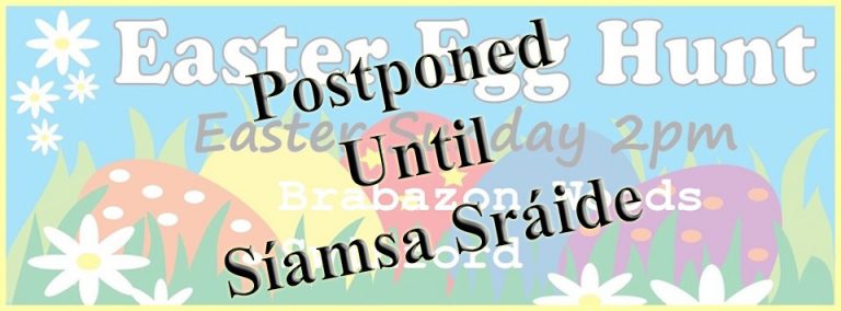 postponed easter egg hunt poster