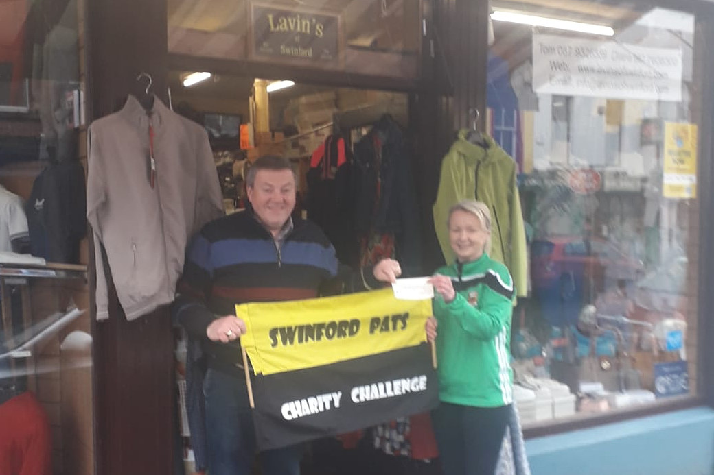 Swinford Cruisers cheque presentation to Swinford Tidy Towns