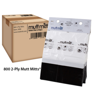 Box of mutt mitt bags.