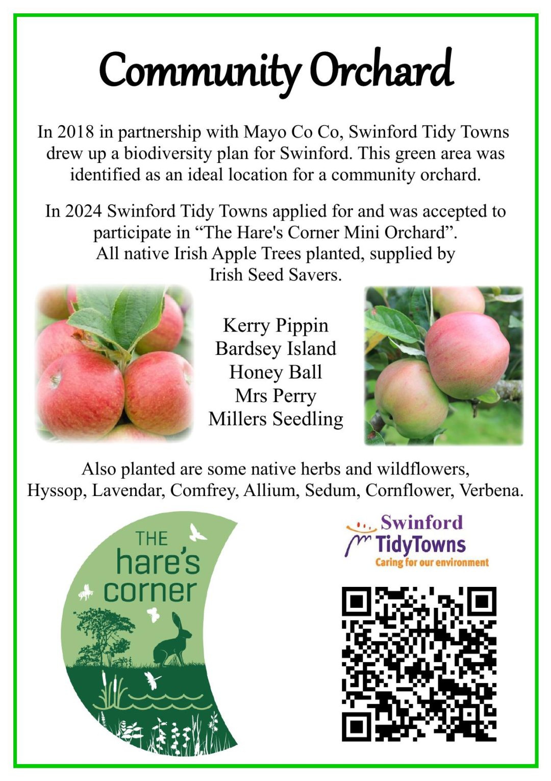 Dun na Ri community orchard sign