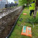 Bridge wall flowerbed project 2024