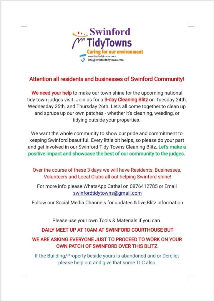 3 day cleaning blitz community letter