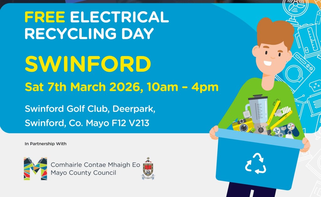 Free Electrical Recycling Day Swinford 2026 poster
